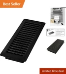 Sleek 4X12 Inches Louvered Plastic Floor Register - Durable Design For Any Room. Fixed Price $13.99.