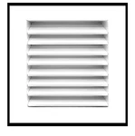 Hvac Premium 24'' Aluminum Exterior Gable Louver Vent With Mesh - White. Fixed Price $96.75.