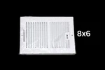 Proselect 6X8 White Metal Register Sidewall / Ceiling Hvac Vent New. Fixed Price $11.10.