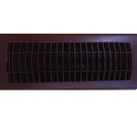 4 In. X 10 Plastic Floor Register Dark Mahogany Grain, Minor Scuff. Fixed Price $15.95.