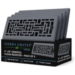 4" X 10" Oriental Floor Register Granite Grey Finish Case Of 5 - Vent Cove.... Fixed Price $101.55.