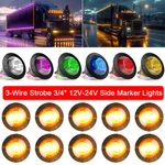 Led Dual Function Marker Lights Round 3/4" Truck Trailer Bullet Clearance Lamp. Fixed Price $15.99.