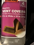 5 1/2"X12" Frost King Magnetic White Vent Covers 4-PACK, For Floor Wall. Fixed Price $9.00.