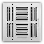 10X10 Everbilt 4-WAY Steel Curved Blade Wall/ceiling Register, White. Fixed Price $47.04.