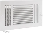 Ez-flo 12 X 6 Inch (duct Opening) Air Vent Cover For Wall Ceiling, Three-way. Fixed Price $12.45.