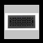 Allen And Roth Cast Iron Floor Register, Gunmetal Marquis Design, 4 In. X 12. Fixed Price $45.00.