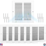 6 Pack 8"X8" White Air Vent Covers Steel Grilles For Wall Ceiling Hvac Accessory. Fixed Price $53.30.
