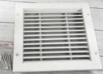 8 Exterior Door Vent Metal, White Square Air W/ Inset Screen. Fixed Price $35.12.