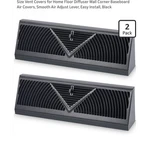 Yaocom 2 Pack Baseboard Register Vent Covers Black 15X4.5IN Easy Install Lever. Fixed Price $22.24.