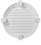 Ekena Millwork 24" Decorative Round Gable Vent With Keystones Primed. Fixed Price $34.99.