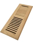 Homewell Red Oak Wood Floor Register With Damper, 4X12 Inch, Unfinished. Fixed Price $19.99.