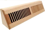 18" Wooden Floor Baseboard Register - Decorative Red Oak Pre Finished Air. Fixed Price $125.88.