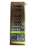 Hampton Bay Floor Register Vent Cover Brushed Gold 2"X10" Lattice Interwoven. Fixed Price $9.95.