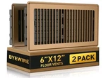 Byewire Heavy-duty Steel 6 12 Floor Register Vent Covers (brown, Pack). Fixed Price $25.00.