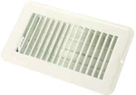 Jr Products 02-28965 4" X 8" White Metal Dampered Floor Register. Fixed Price $23.35.