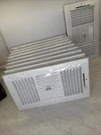 (10 Pack) Truaire 3-WAY Steel Wall Ceiling Register, 12" X 6" White (new). Fixed Price $79.95.