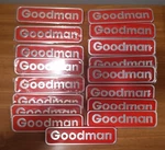 (39) Goodman Furnace Plastic Name Plate 8" X 2" 0161F00086 Lot. Fixed Price $139.99.