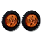 2.5/2-1/2" Round 6 Led Red/amber Light Truck Trailer Side Marker Clearance. Fixed Price $27.50.