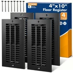 4X10 Register, Black Vent Covers, Heavy Duty Steel Walkable Floor.... Fixed Price $45.27.