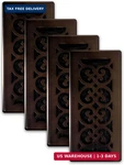 Decor Grates (4-PACK) SPH410-RB Scroll Design Floor Register, 4X10 Inches, Rubbe. Fixed Price $101.06.