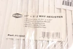 Ez-flo Air Vent Cover 2-WAY White Steel Damaged Dirty & Scratched. Fixed Price $7.49.