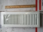 Usaire 4X12 White Steel Floor Register 1510D. Fixed Price $9.99.