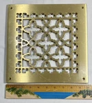 New Reggio Heavy Solid Cast Brass Floor Register Grill 10" X Scroll Series. Fixed Price $59.44.