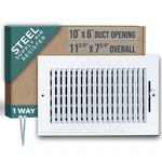 Fits 10X6 Duct Opening Way Steel Air Supply 10" 6" , White. Fixed Price $37.99.