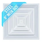 24X24 Feet Steel Air Supply Diffuser 8 Neck Cone Drop Ceiling Vent 23-3 Fits. Fixed Price $179.99.