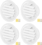 Gisafai 4 Pcs Round Soffit Vent Cover Inch Stainless Steel Louvered Grille Met. Fixed Price $21.81.
