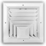 Everbilt 8 In. X 3-WAY Aluminum Square Wall/ceiling Register. Fixed Price $24.95.