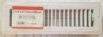 White Steel Floor Register Vent Diffuser W/ Damper Fits 2-1/4"X10" Sealed. Fixed Price $17.27.