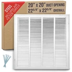 20X20 Steel Return Air Filter Grille Hvac Vent Cover White W/ Removable Door 1". Fixed Price $42.67.