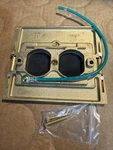 Arlington FLBAF101MB Brass Cover With 2 Flip Lids. Fixed Price $105.00.