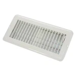Jr Products 02-29005 4" X 10" White Metal Dampered Floor Register. Fixed Price $19.32.