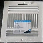 Ez-flo 8X8" White Steel Air Vent Cover Wall/ceiling Hvac Register. Fixed Price $9.99.