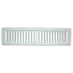 Toe Space Return Air Grille, 12 X Opening, White, Steel, One-way. Fixed Price $5.19.