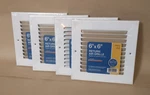 Truaire 6 X Steel Return Grilles - Lot Of 4 New White. Fixed Price $15.00.
