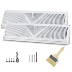 2 Pack 18 Inch Baseboard Register Vent Cover Grill Floor Wall Diffu.... Fixed Price $66.37.