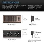 Infinity Airtap T4 Register Booster Fan 4X12 In-line Hvac Vent Smart Controll. Fixed Price $55.00.
