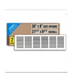 Handua Steel Return Air Vent Cover Grille White 2 Pack For 30 X 8 Opening. Fixed Price $20.00.