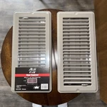 2PK Altus Floor Vent Brown, Register, Grille, 4X10 Opening, Shut Off 639-8431. Fixed Price $27.00.