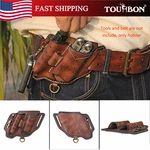 Tourbon Leather 4-IN-1 Belt Holster Edc Multitool Flashlight Sheath Utility. Fixed Price $31.61.