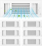 6 Pcs White 10 X 4 Inch Interior Size Air Ceiling Vent Covers 3 Way Sidewall. Fixed Price $84.33.