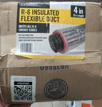 Everbilt 4 In. 25 Ft. Insulated Flexible Duct R6 Silver Jacket. Fixed Price $35.00.