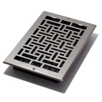 10X6 In. Oriental Nickel Wall Register - Decorative Steel Air Vent Grate. Fixed Price $32.33.