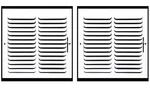 (2-PACK) 1-WAY Metal 12X12 Curved Blade Adjustable Air Supply Hvac Vent, White. Fixed Price $45.00.