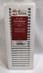 Floor Register Grate Straight Fin Design White Home Impressions 4"X12". Fixed Price $6.37.