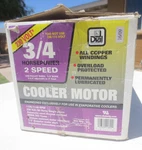 Dial Black Metal Evaporative Cooler Motor 230V 0.75HP. Fixed Price $125.00.