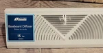 Accord In. White Steel Baseboard Diffuser ABBBWH15. Fixed Price $12.50.